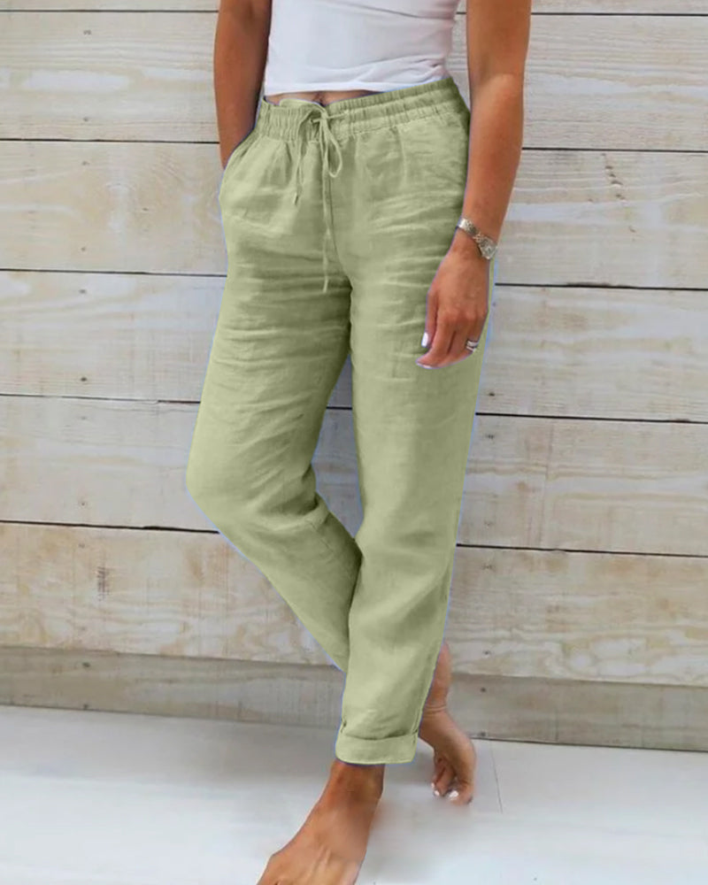 Isla™ | Relaxed Fit Linen Joggers - Elle Melbourne