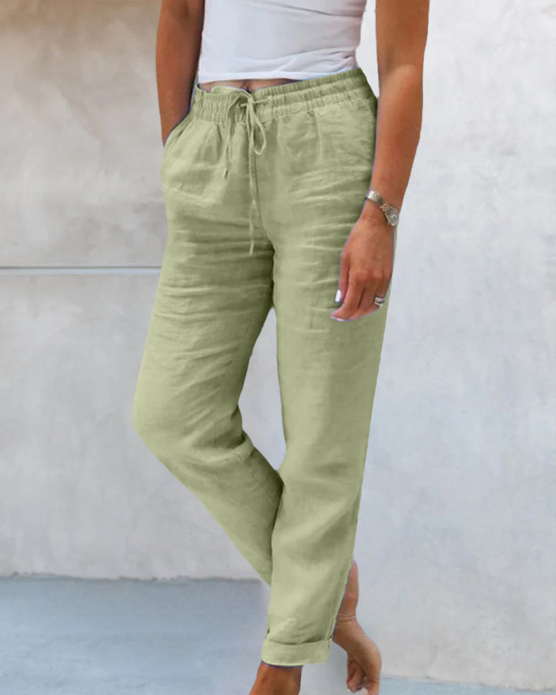 Charlie™ | Casual Chic Straight Trousers - Elle Melbourne