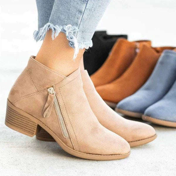 Jessica | Stylish Zip Ankle Boots - Elle Melbourne