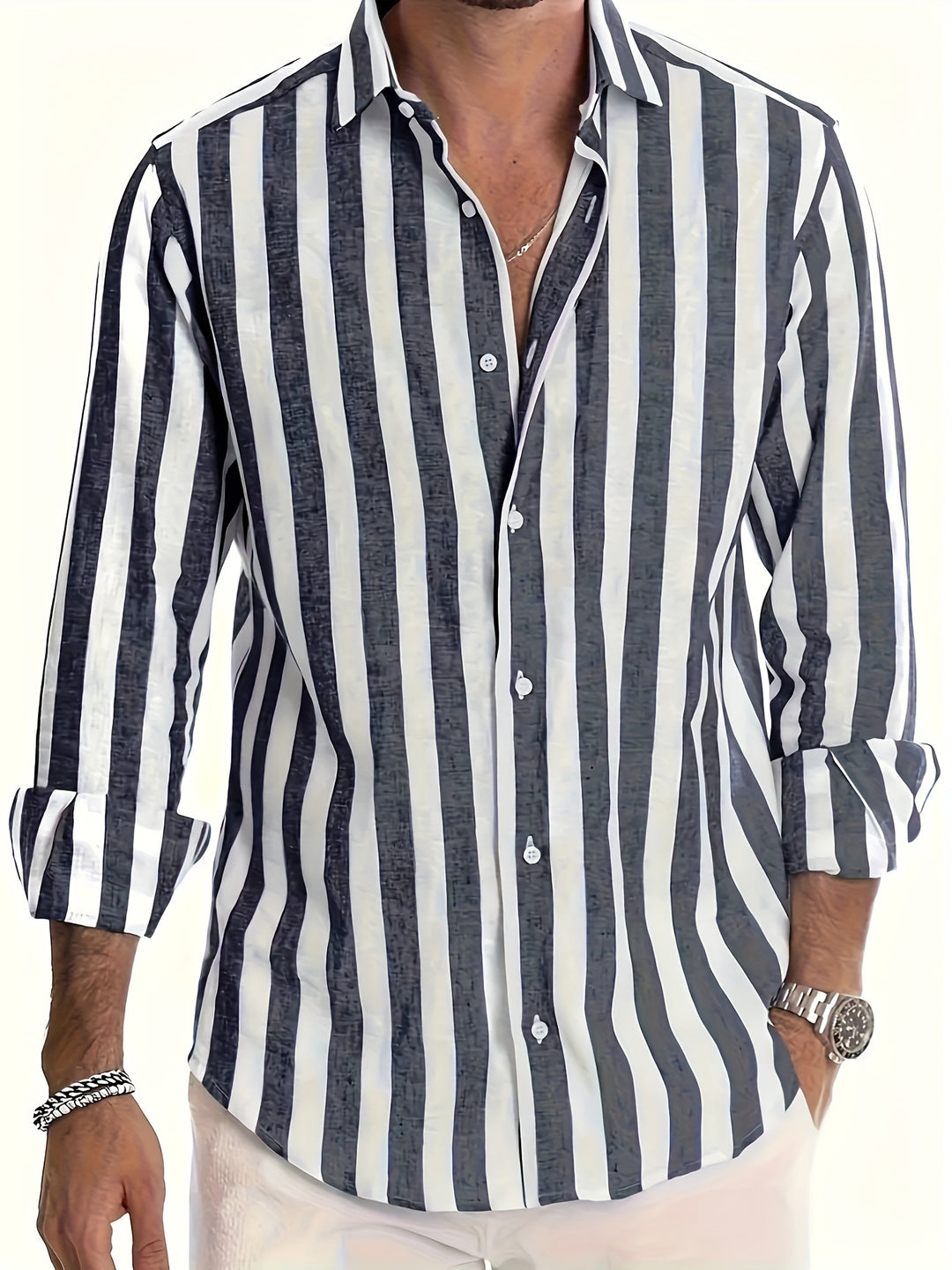 Harold™ | Vibrant Striped Long Sleeve Shirt - Elle Melbourne