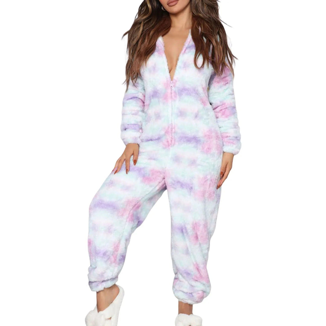 Jamie | Stylish Star Print Fleece Jumpsuit - Elle Melbourne