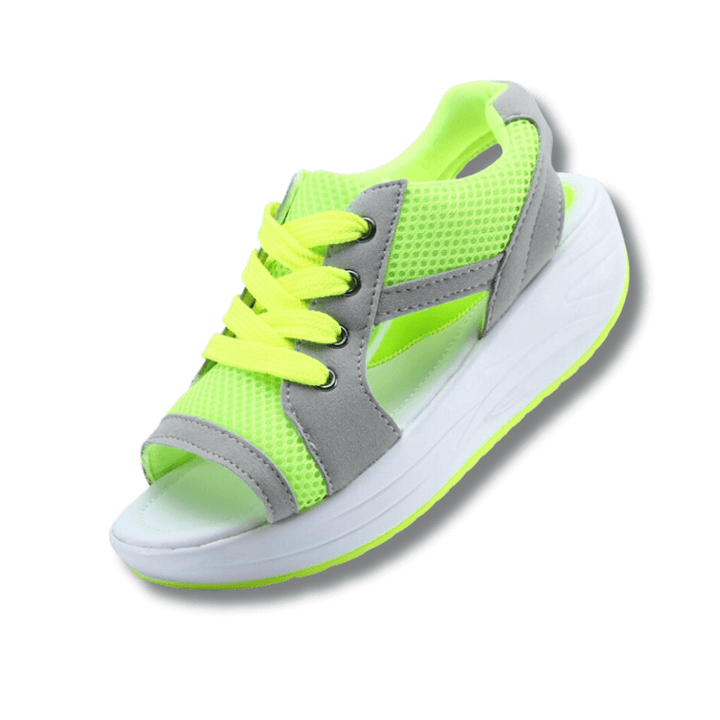 Lucia | Stylish Mesh Wedge Sneakers - Elle Melbourne