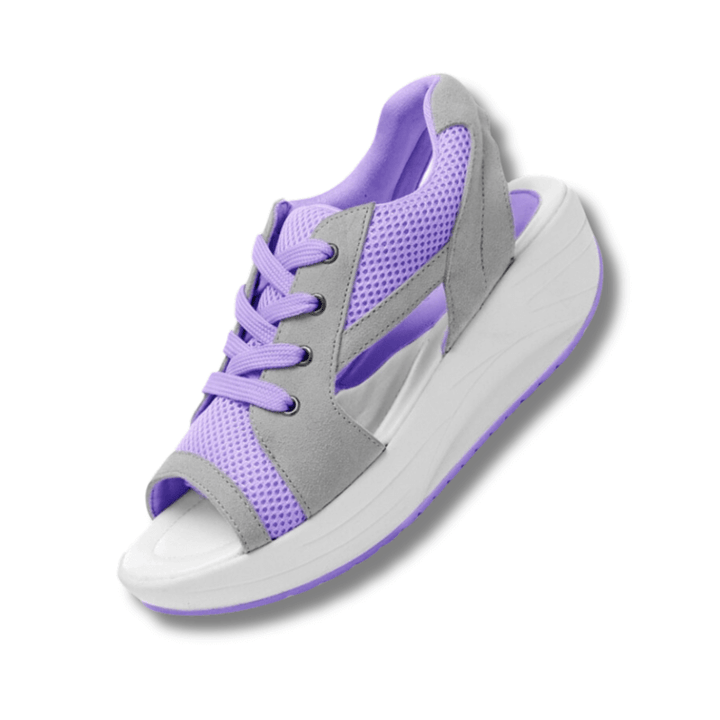 Lucia | Stylish Mesh Wedge Sneakers - Elle Melbourne
