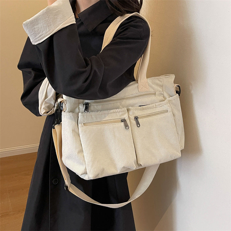 Malia | Stylish Corduroy Shoulder Bag - Elle Melbourne