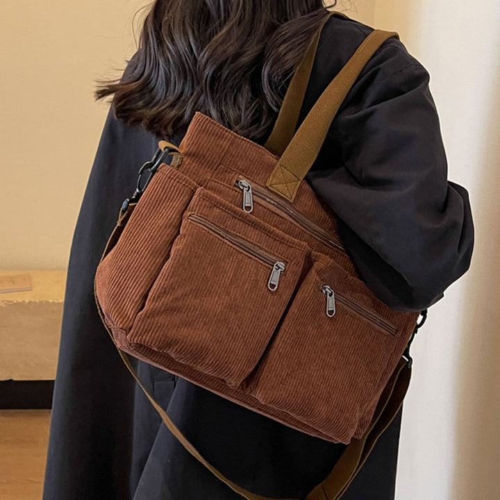 Malia | Stylish Corduroy Shoulder Bag - Elle Melbourne