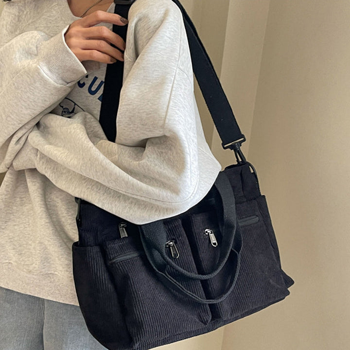 Malia | Stylish Corduroy Shoulder Bag - Elle Melbourne