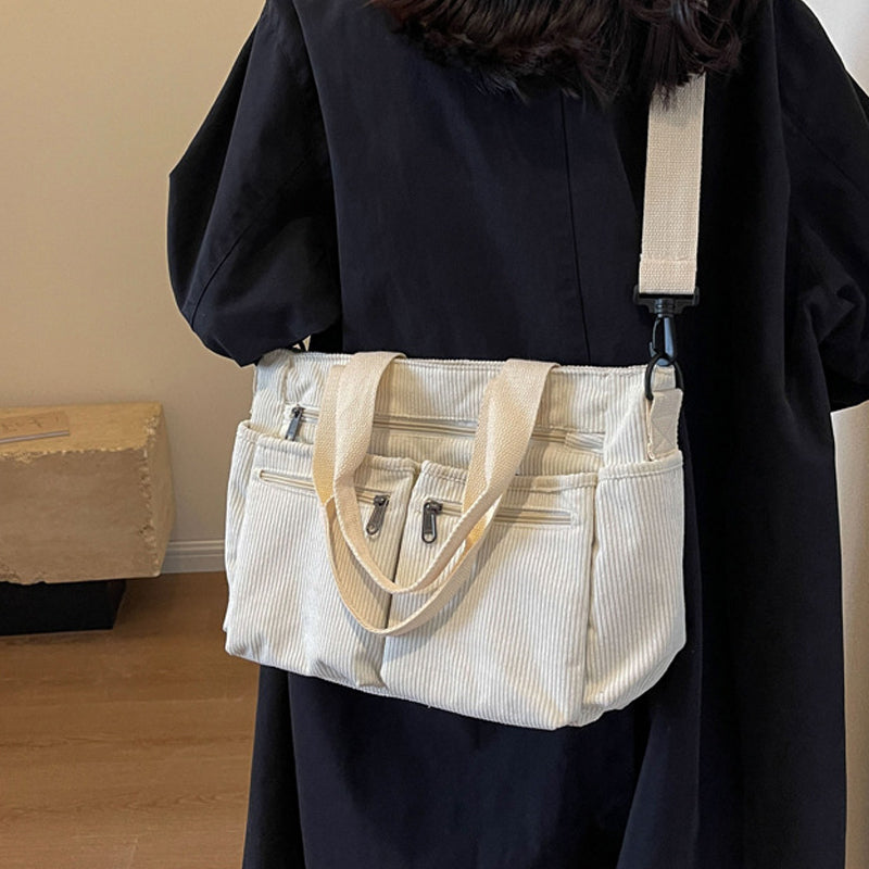 Malia | Stylish Corduroy Shoulder Bag - Elle Melbourne