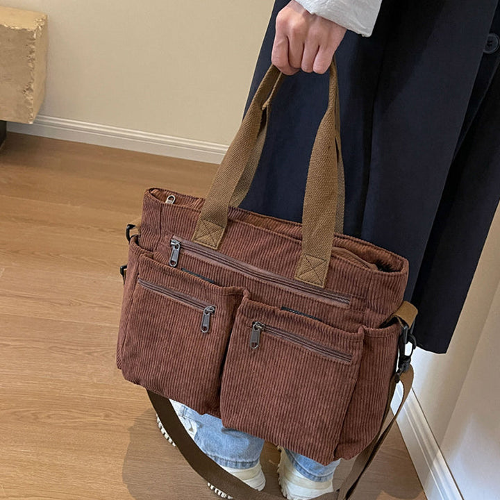 Malia | Stylish Corduroy Shoulder Bag - Elle Melbourne
