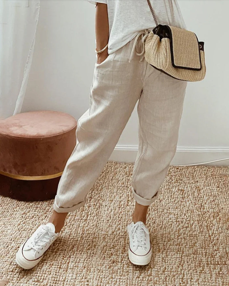 LUCY™ - Anti-Sweat Luxe Linen Pants - Elle Melbourne