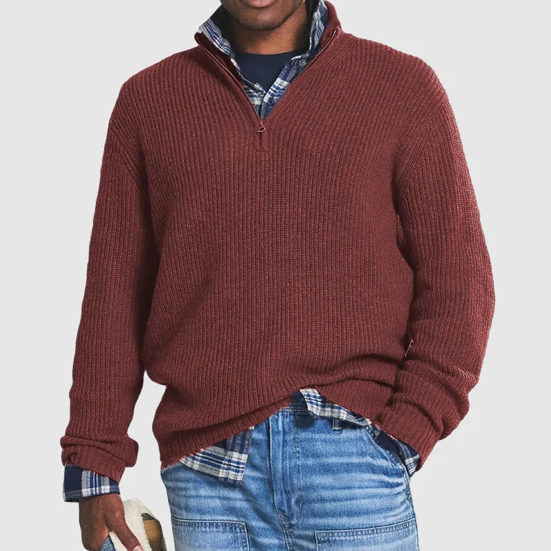 Aaron™ | Stylish Quarter-Zip Sweater - Elle Melbourne