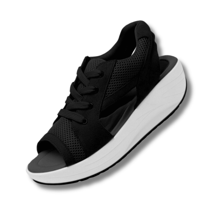Lucia | Stylish Mesh Wedge Sneakers - Elle Melbourne