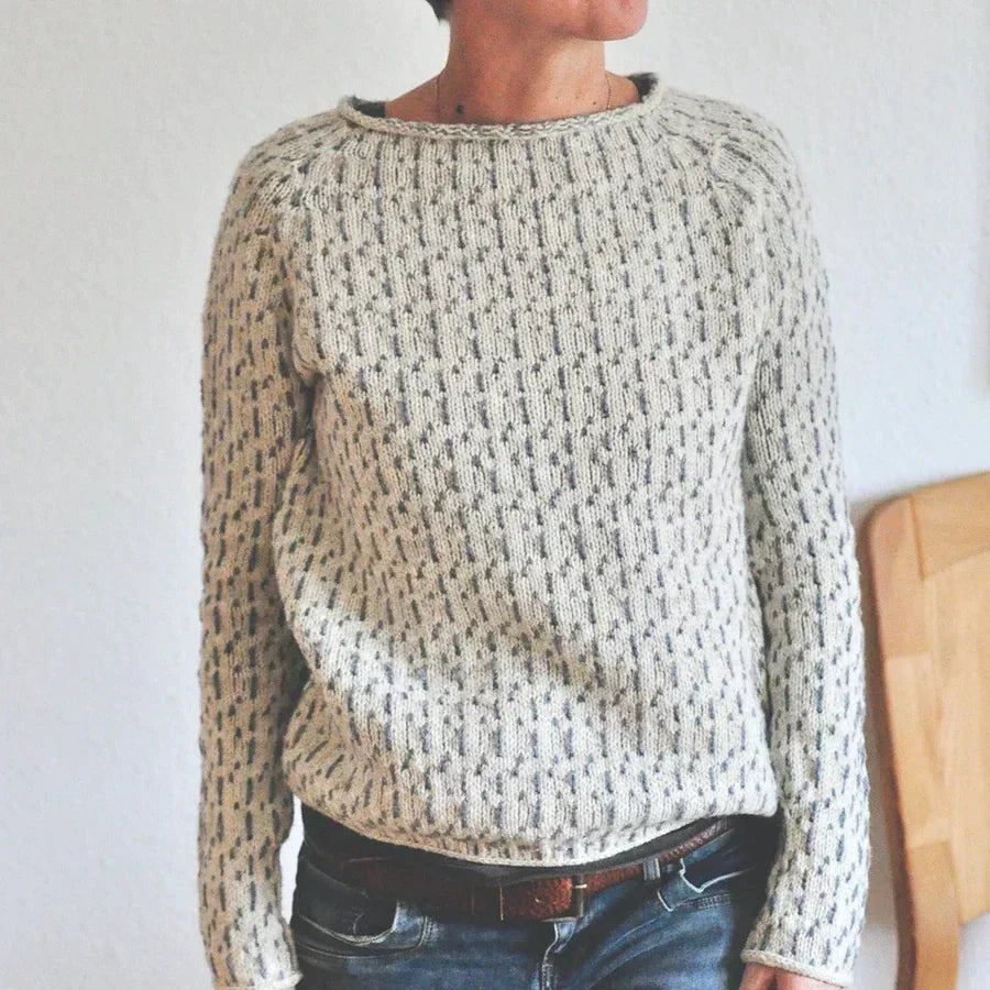 Emilia™ | Subtle Pattern Knit Sweater - Elle Melbourne