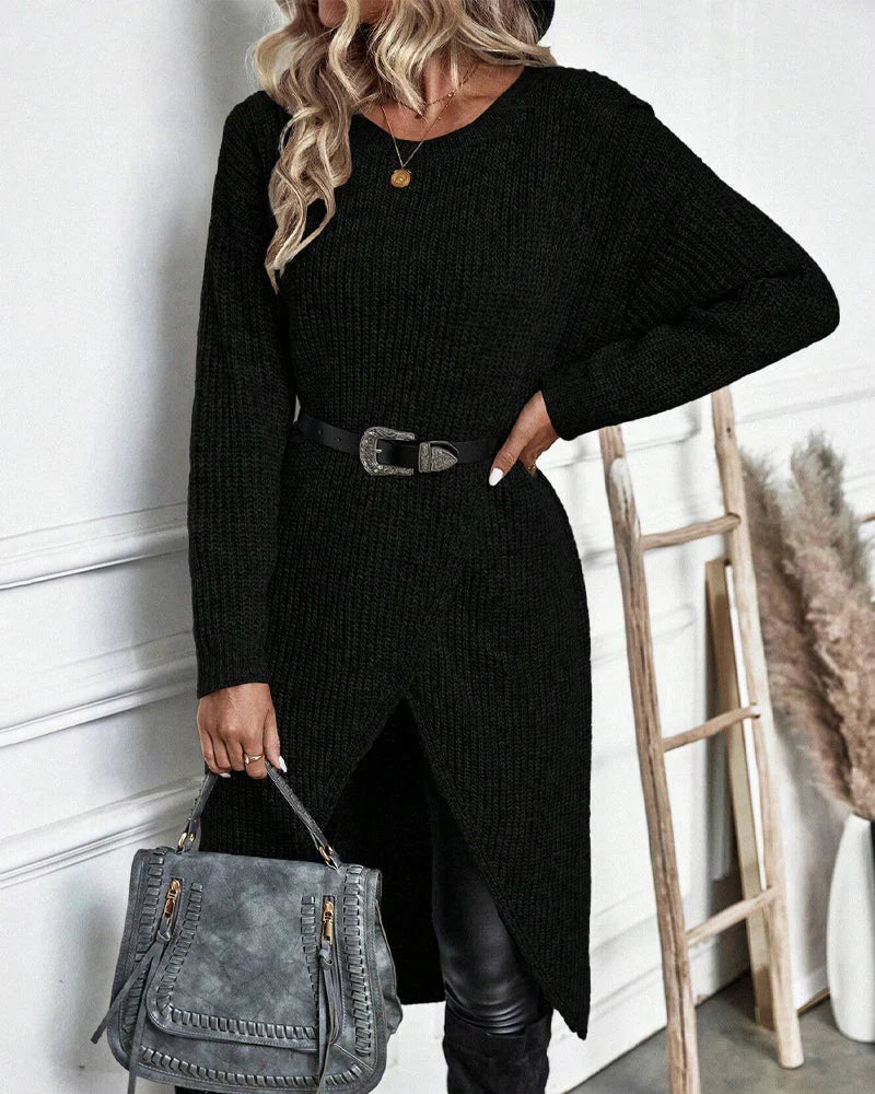 Scarlett | Stylish Loose-Fit Sweater Dress - Elle Melbourne