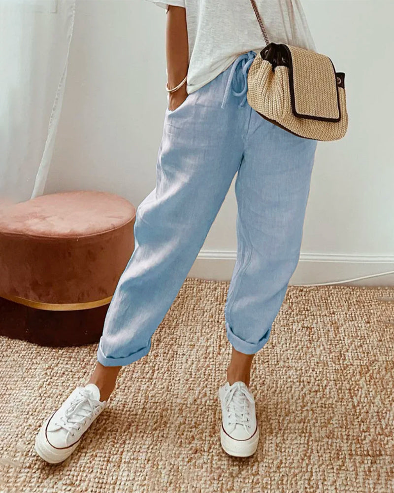 LUCY™ - Anti-Sweat Luxe Linen Pants - Elle Melbourne