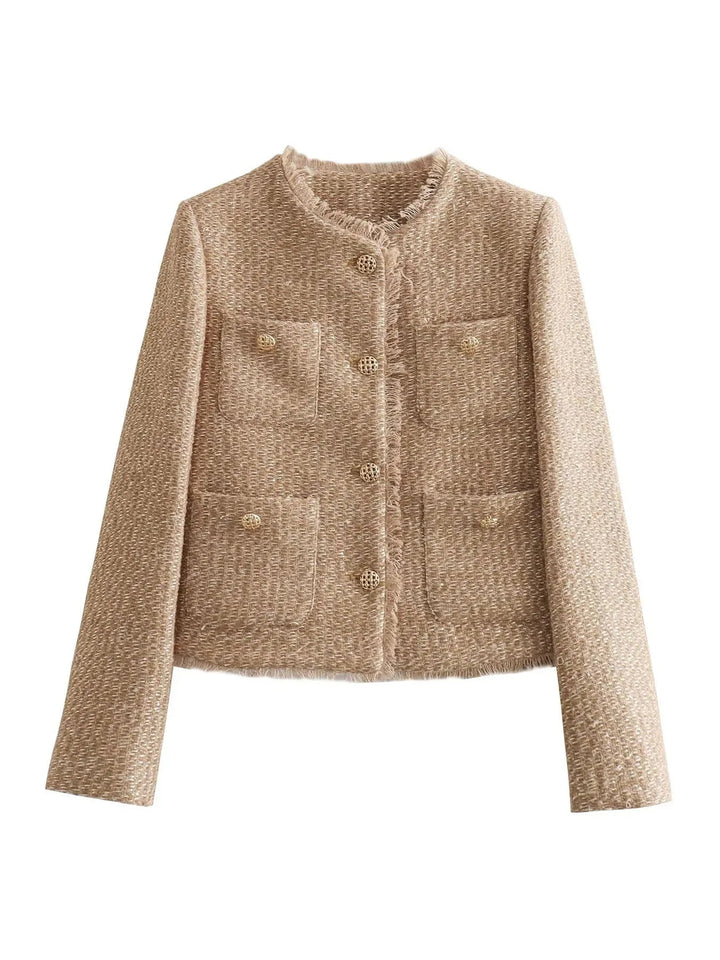 Malia | Stylish Tweed Cropped Jacket - Elle Melbourne