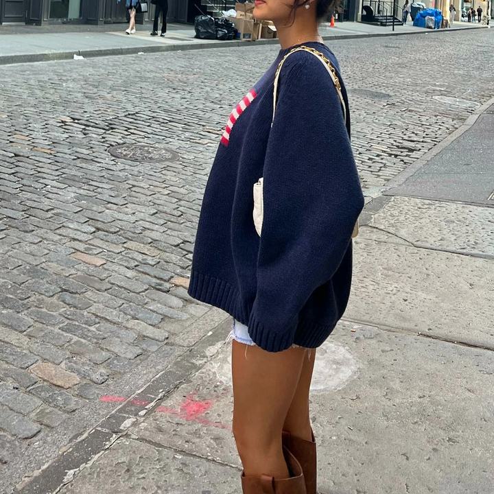 Grace ™ | Cozy Flag Knit Sweater - Elle Melbourne