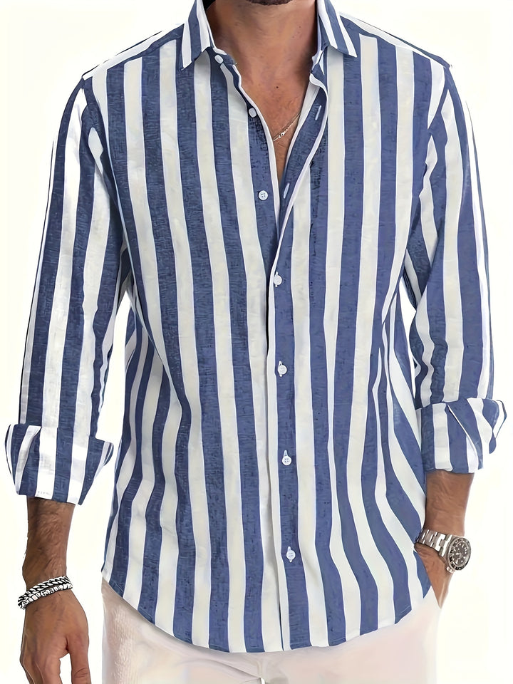 Harold™ | Vibrant Striped Long Sleeve Shirt - Elle Melbourne