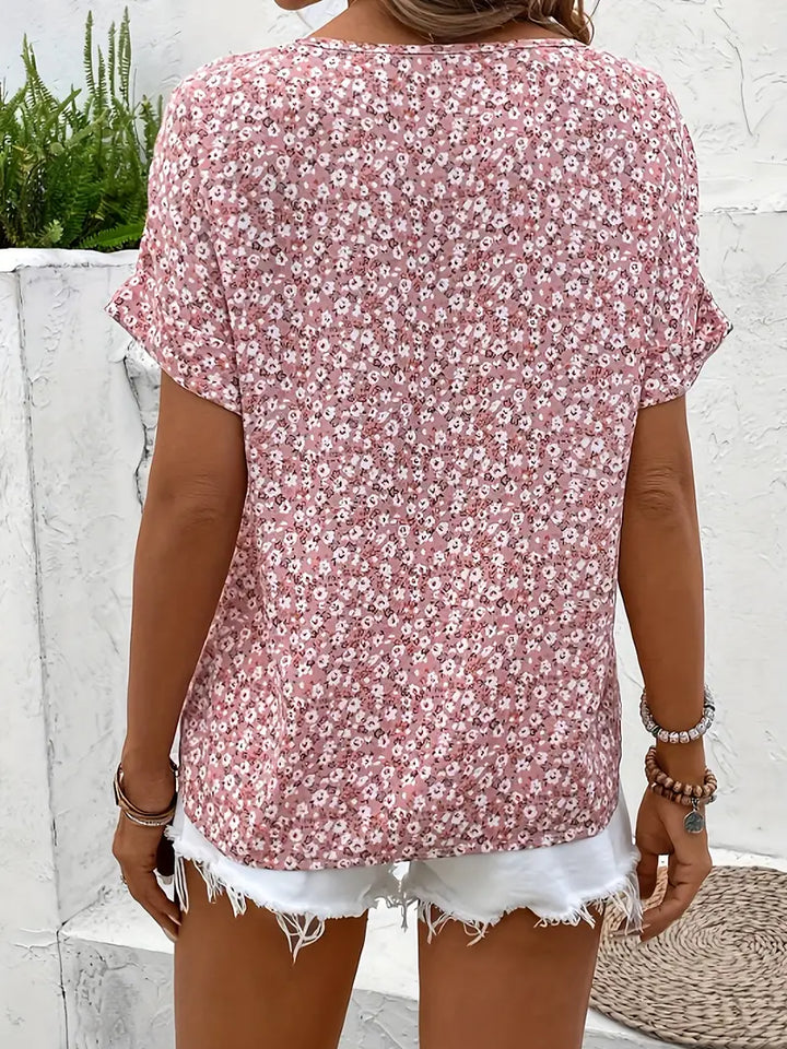 Wolena™ | Effortless Floral Button-Up Top - Elle Melbourne