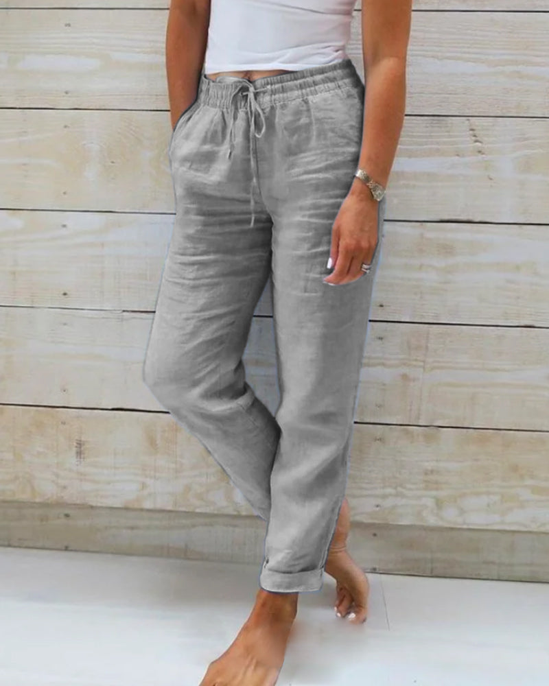 Charlie™ | Casual Chic Straight Trousers - Elle Melbourne