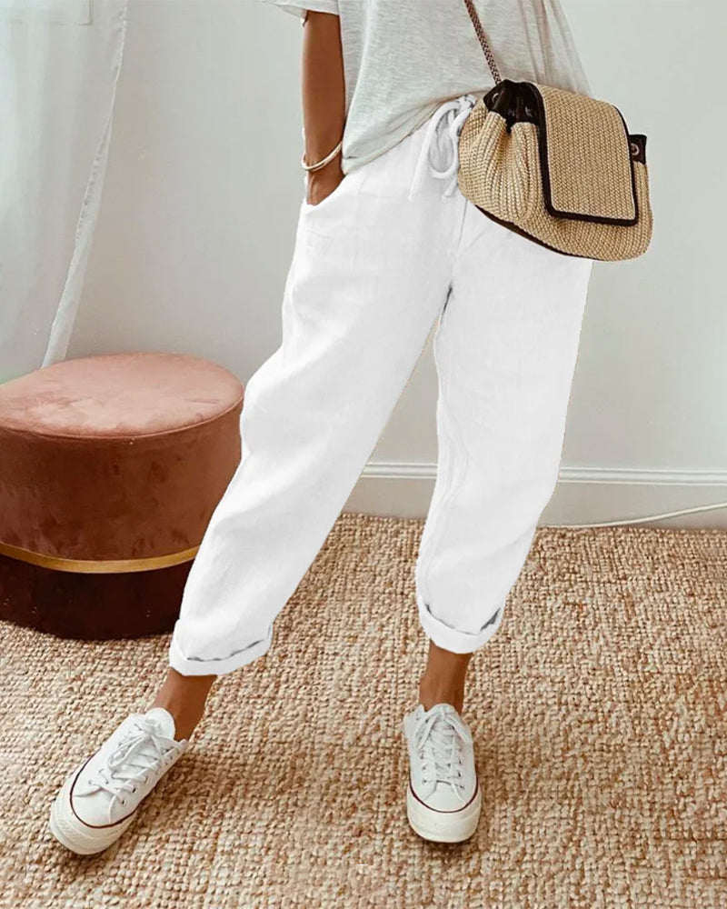 LUCY™ - Anti-Sweat Luxe Linen Pants - Elle Melbourne