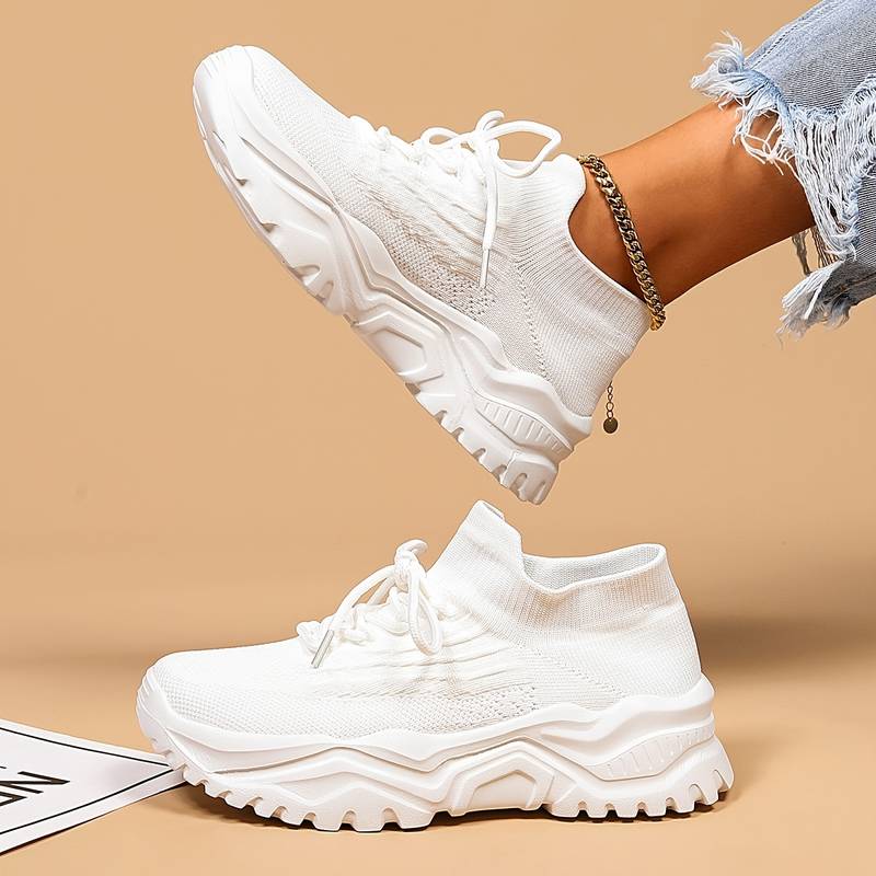 Heidi | Stylish White Sneakers - Elle Melbourne