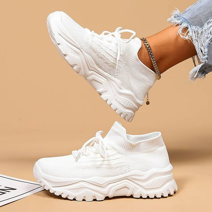 Heidi | Stylish White Sneakers - Elle Melbourne
