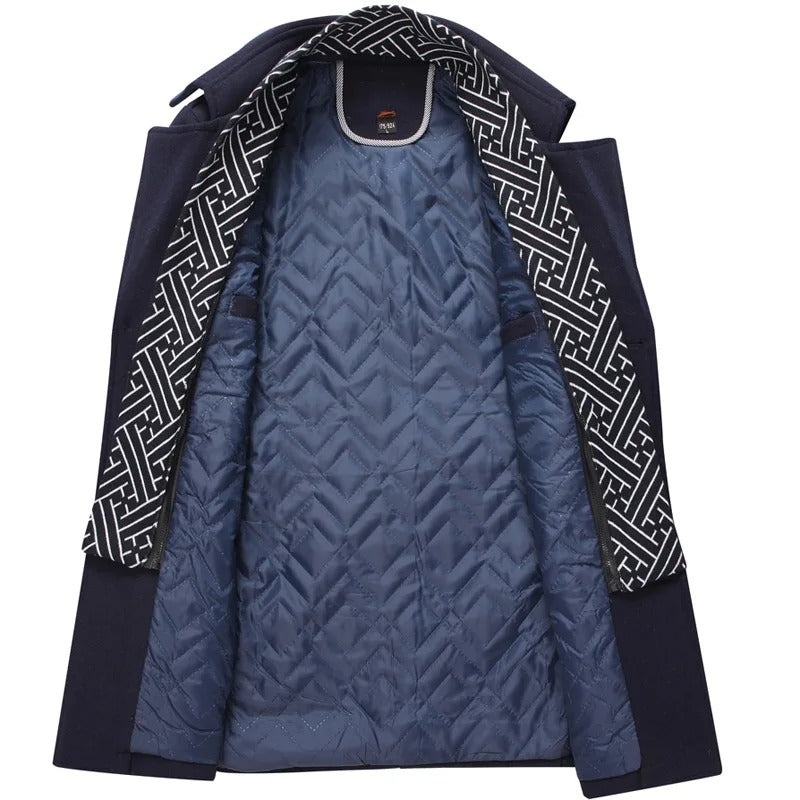 Patrick | Stylish Button-Up Wool Coat - Elle Melbourne