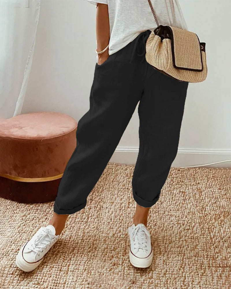 LUCY™ - Anti-Sweat Luxe Linen Pants - Elle Melbourne