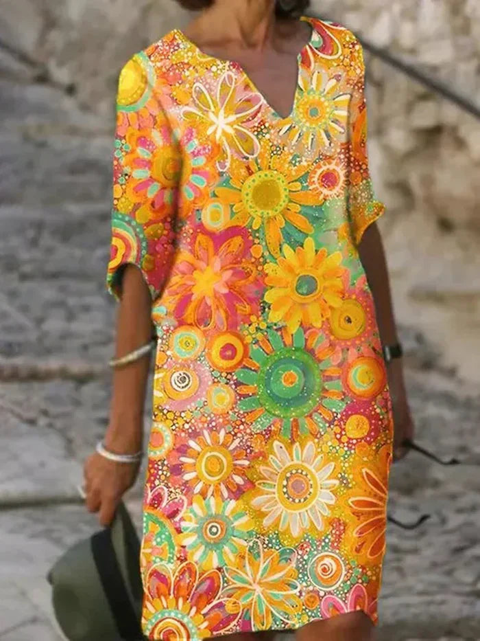 Daisy™ | Colorful Floral Dress - Elle Melbourne