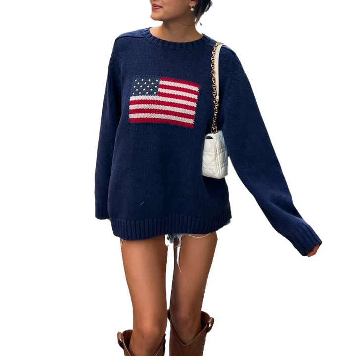 Grace ™ | Cozy Flag Knit Sweater - Elle Melbourne