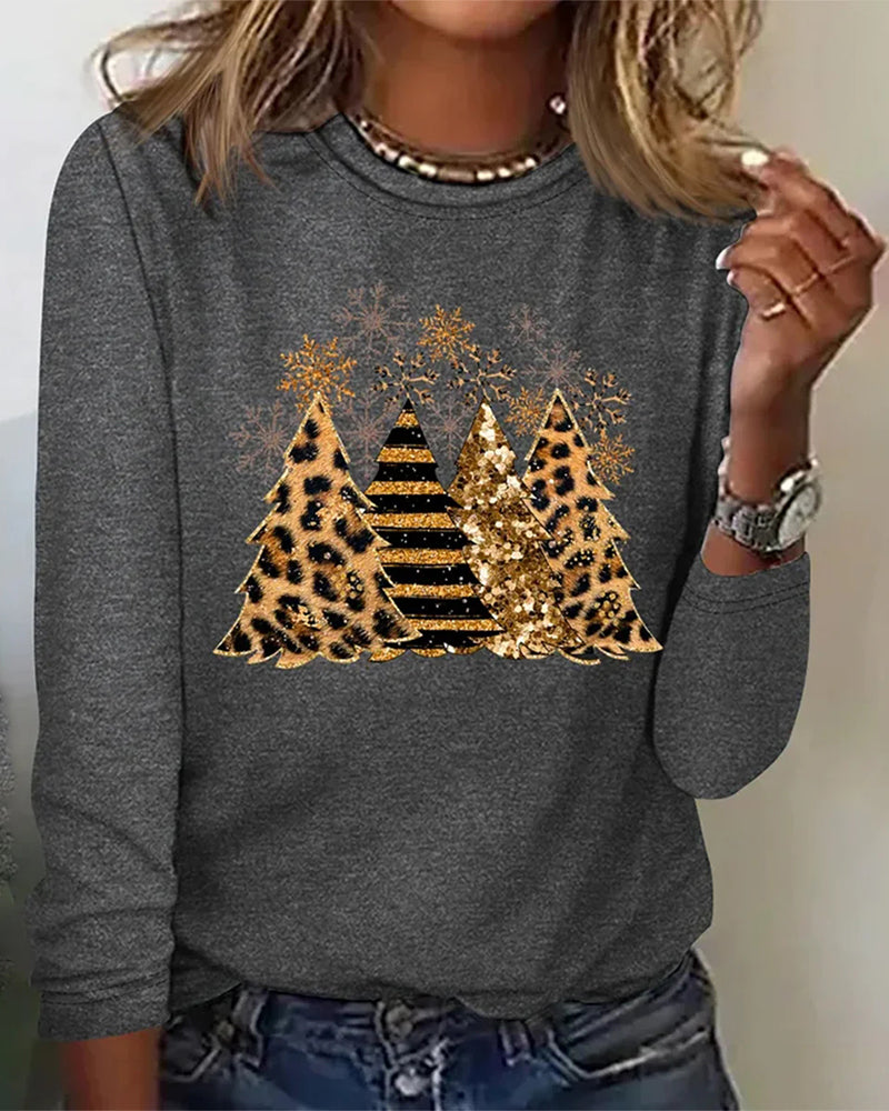 Georgia | Stylish Christmas Tree Print Shirt - Elle Melbourne