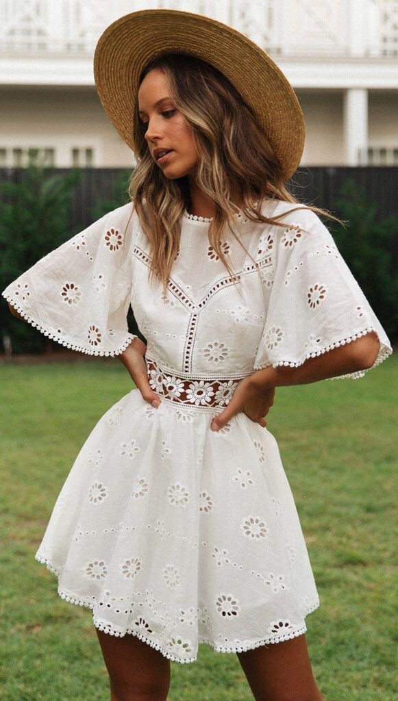 Fleur™ - Backless Bell-Sleeve Dress - Elle Melbourne