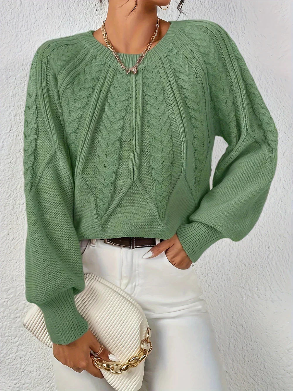 Alyssa™ | Cable-Knit Sweater - Elle Melbourne