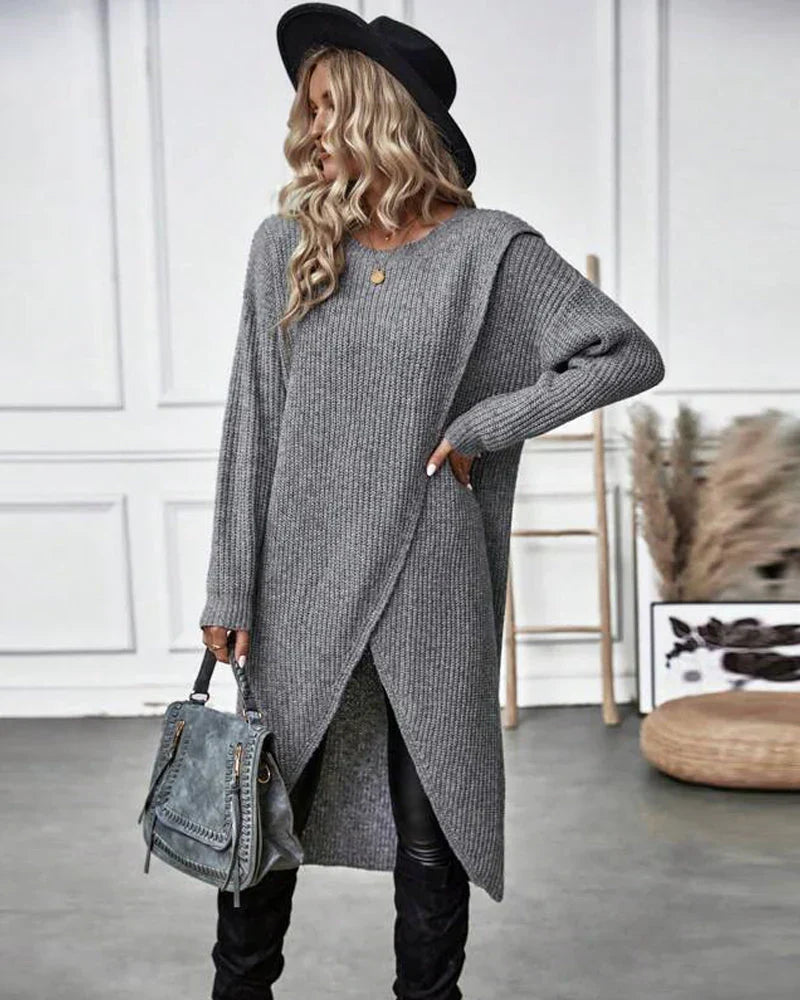Scarlett | Stylish Loose-Fit Sweater Dress - Elle Melbourne