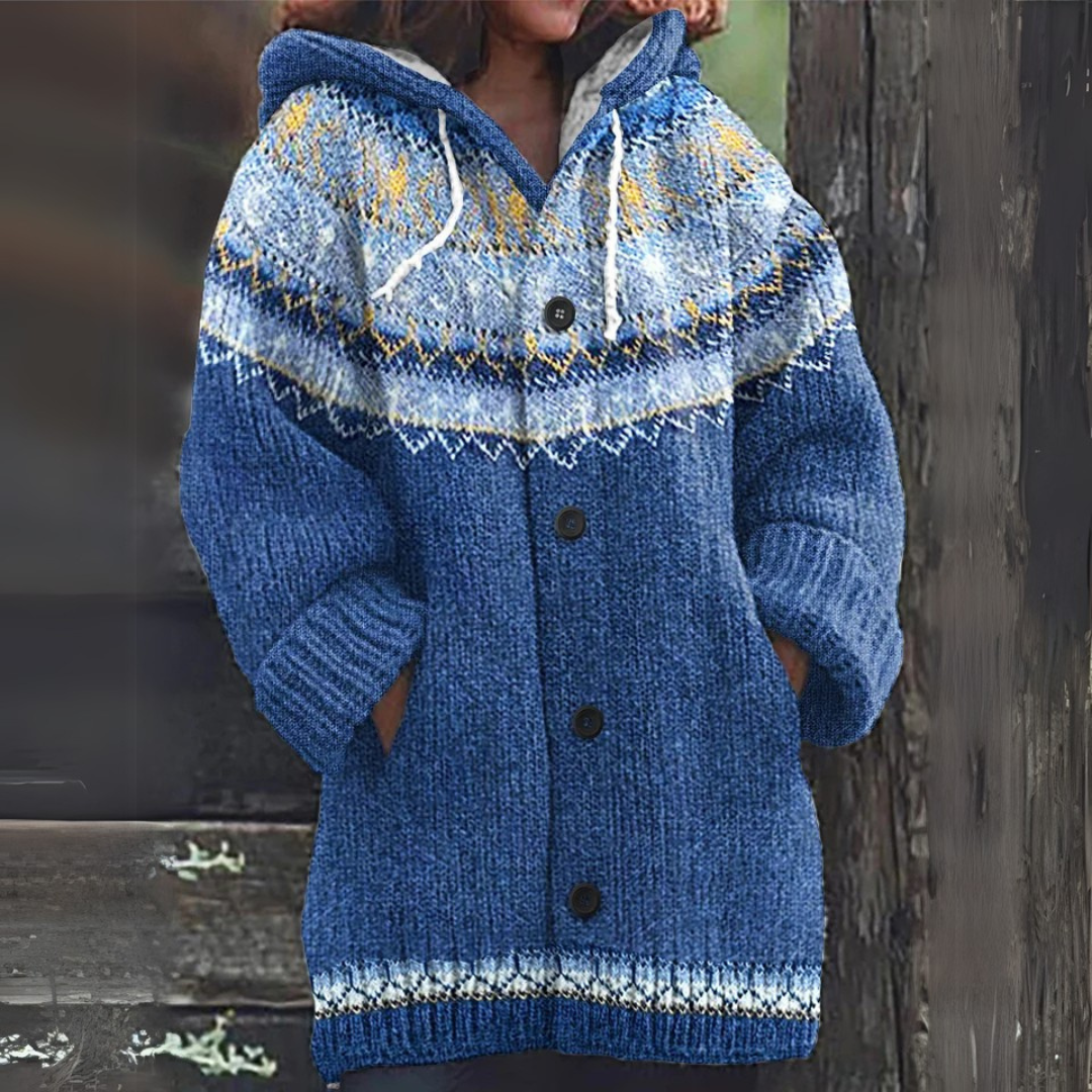 Sarah ™ | Stylish Nordic Hooded Cardigan - Elle Melbourne