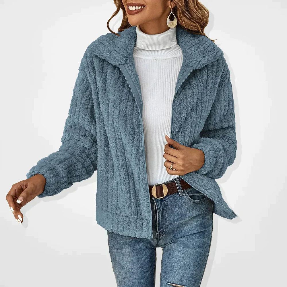 Eleonora™ | Zip Closure Plush Cardigan - Elle Melbourne