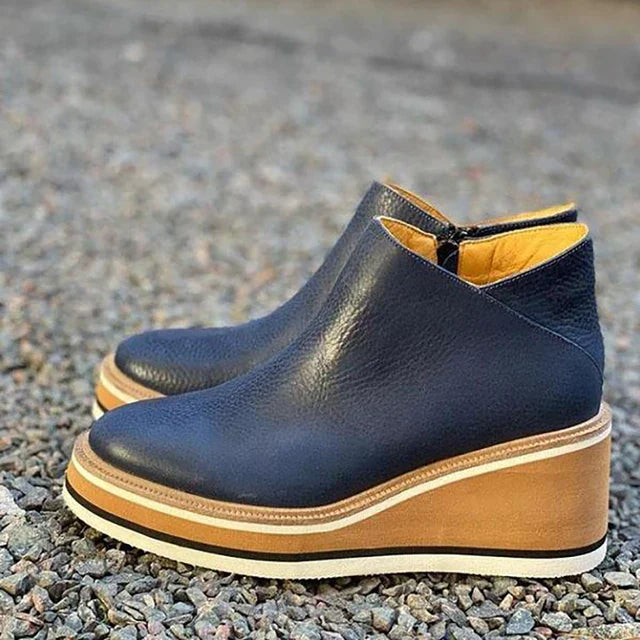 Emilia™ | Stylish Wedge Ankle Boots - Elle Melbourne