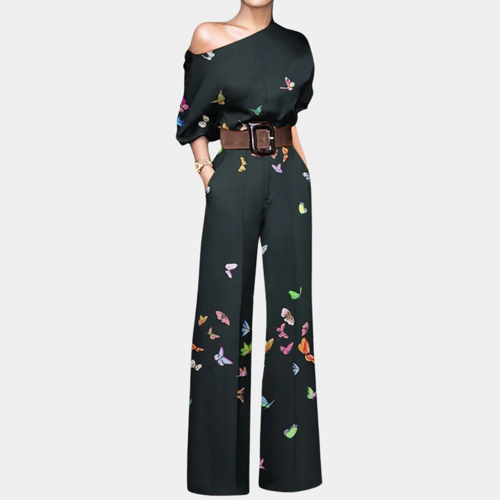 Isabelle | Stylish Off-Shoulder Jumpsuit - Elle Melbourne