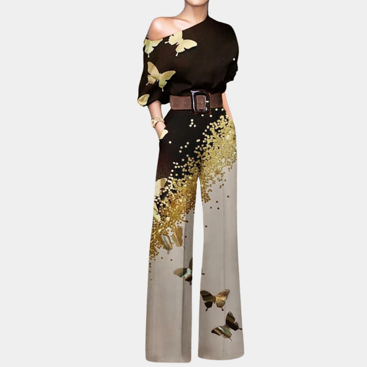 Isabelle | Stylish Off-Shoulder Jumpsuit - Elle Melbourne