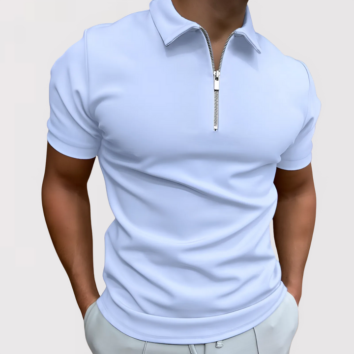 Antoine | Stylish Zip-Front Polo Shirt - Elle Melbourne