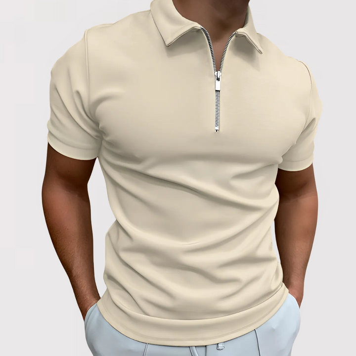 Antoine | Stylish Zip-Front Polo Shirt - Elle Melbourne