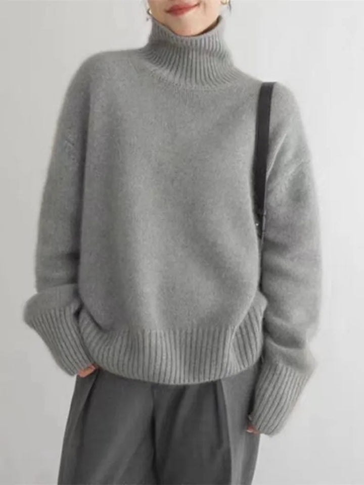 Sarah | Stylish Oversized Turtleneck Sweater - Elle Melbourne