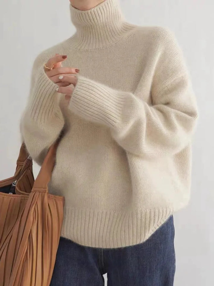 Sarah | Stylish Oversized Turtleneck Sweater - Elle Melbourne