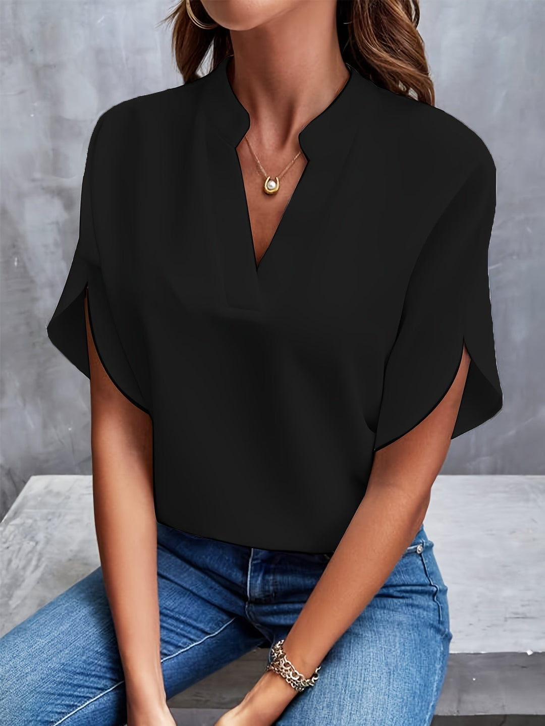 Billie™ | Timeless V-Neck Blouse - Elle Melbourne