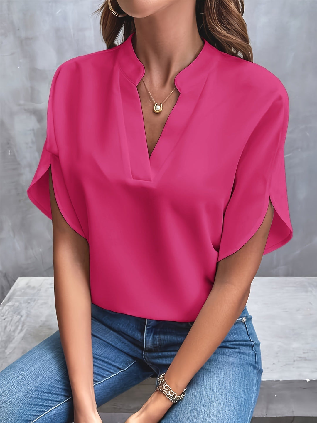 Billie™ | Timeless V-Neck Blouse - Elle Melbourne