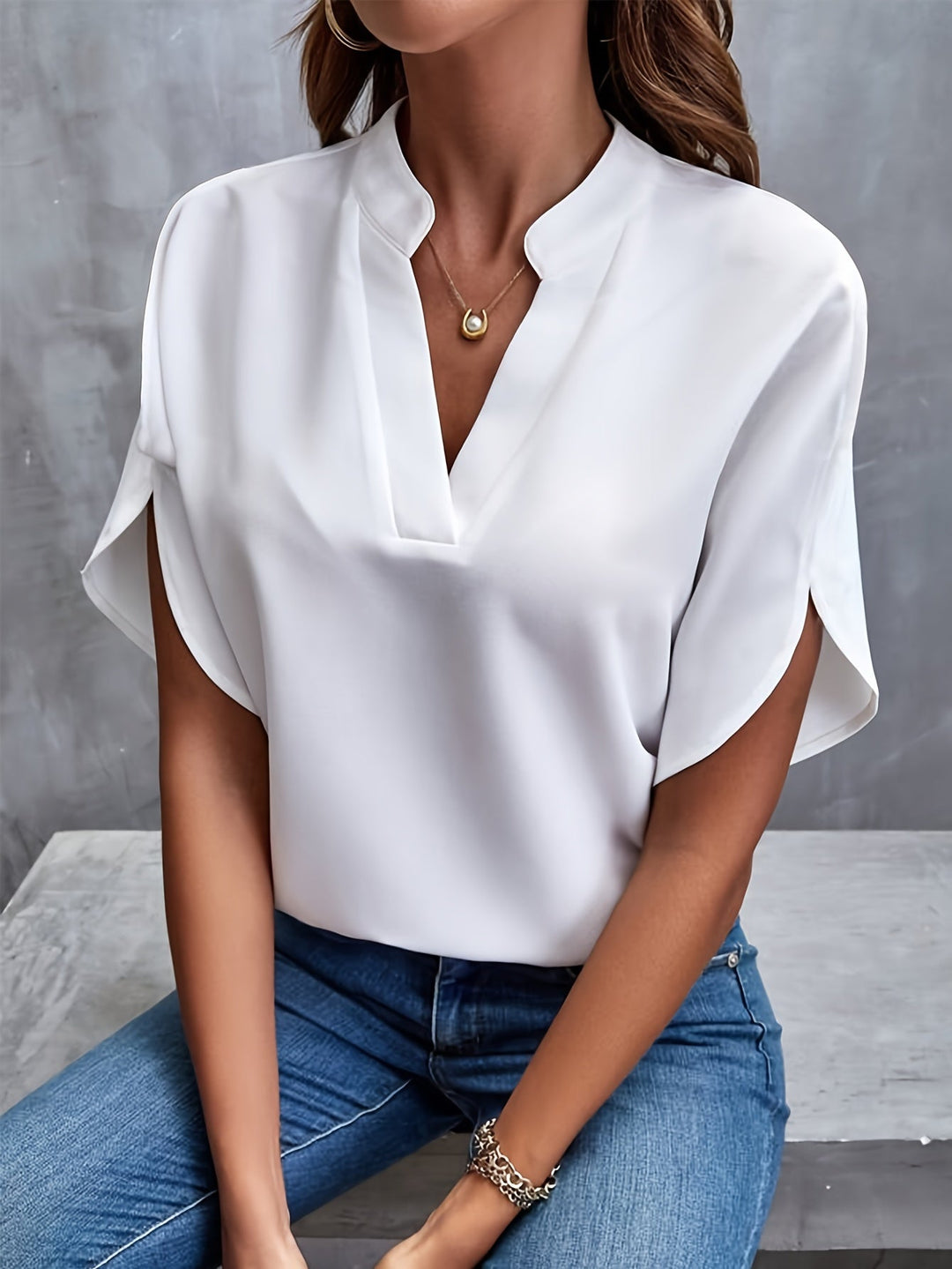 Billie™ | Timeless V-Neck Blouse - Elle Melbourne