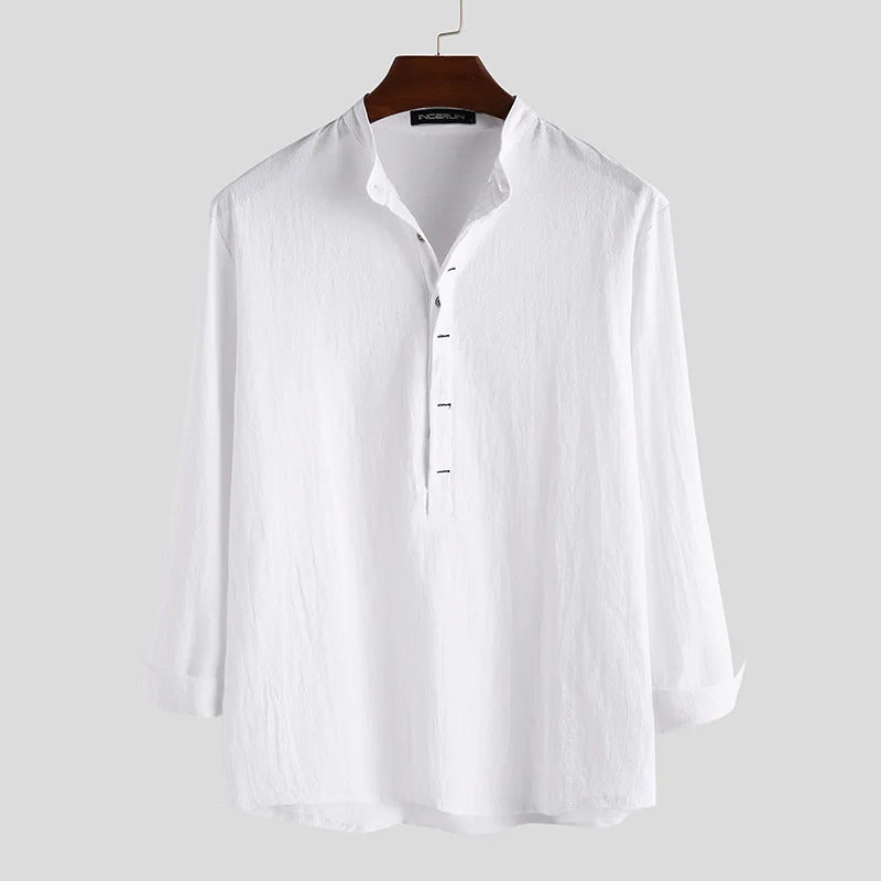 James™ | Men's Cotton Linen Shirt - Elle Melbourne