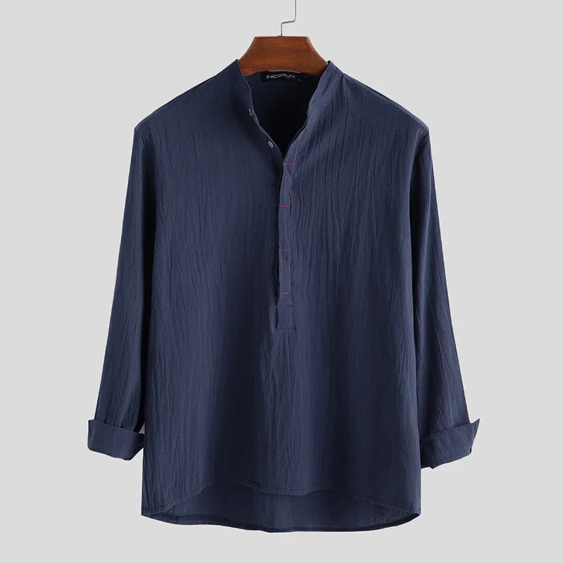 James™ | Men's Cotton Linen Shirt - Elle Melbourne