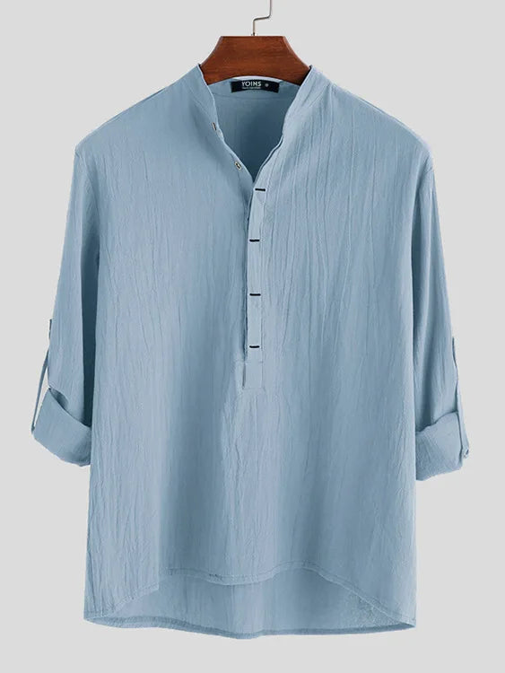 James™ | Men's Cotton Linen Shirt - Elle Melbourne