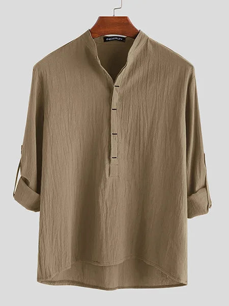 James™ | Men's Cotton Linen Shirt - Elle Melbourne